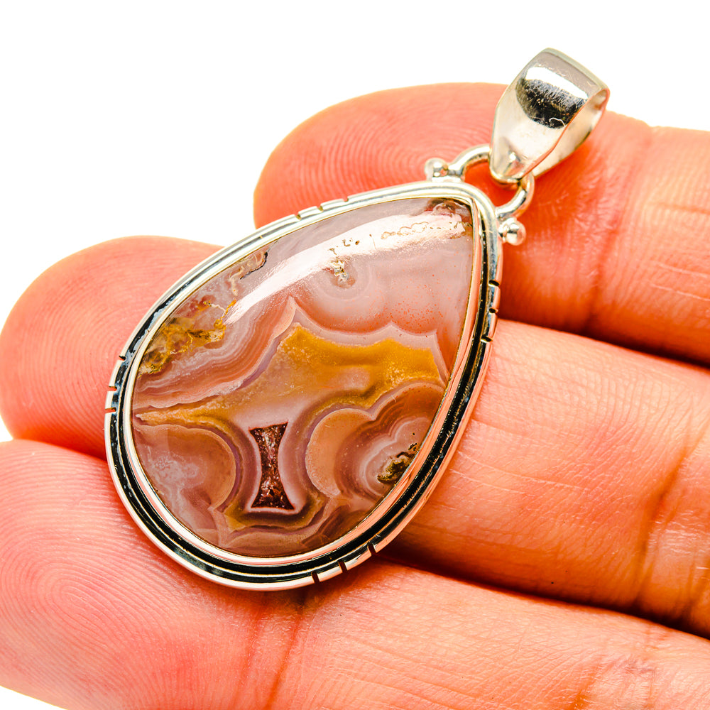 Botswana Agate Pendants handcrafted by Anasilvercos - PD744176