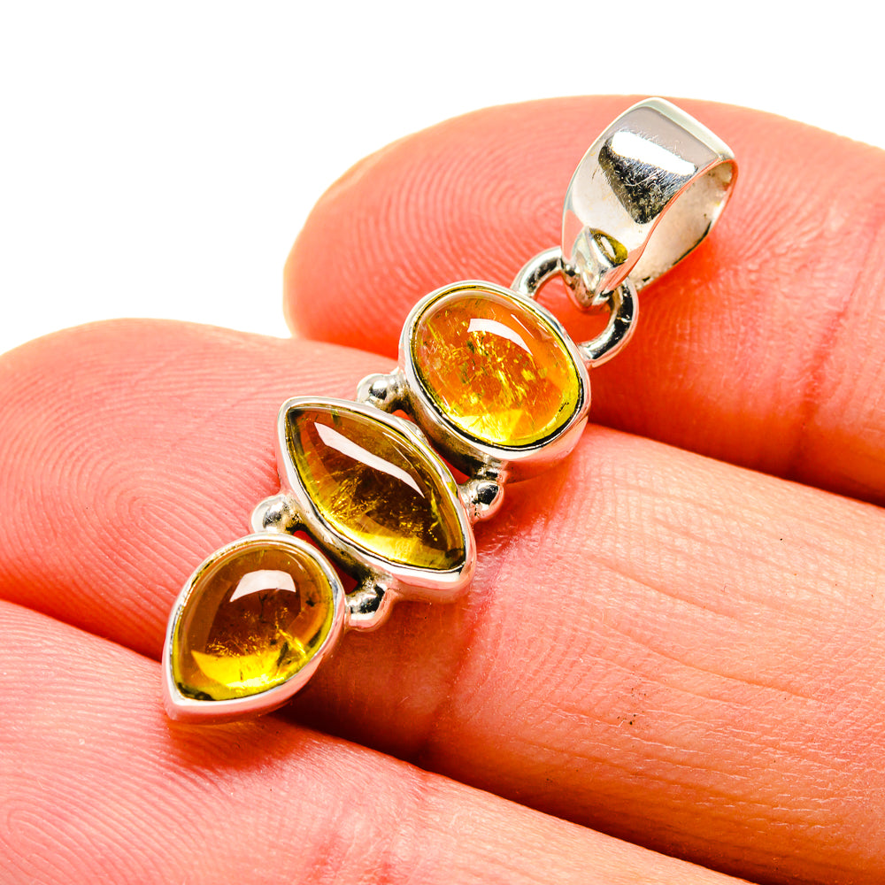 Olive Quartz Pendants handcrafted by Anasilvercos - PD744195
