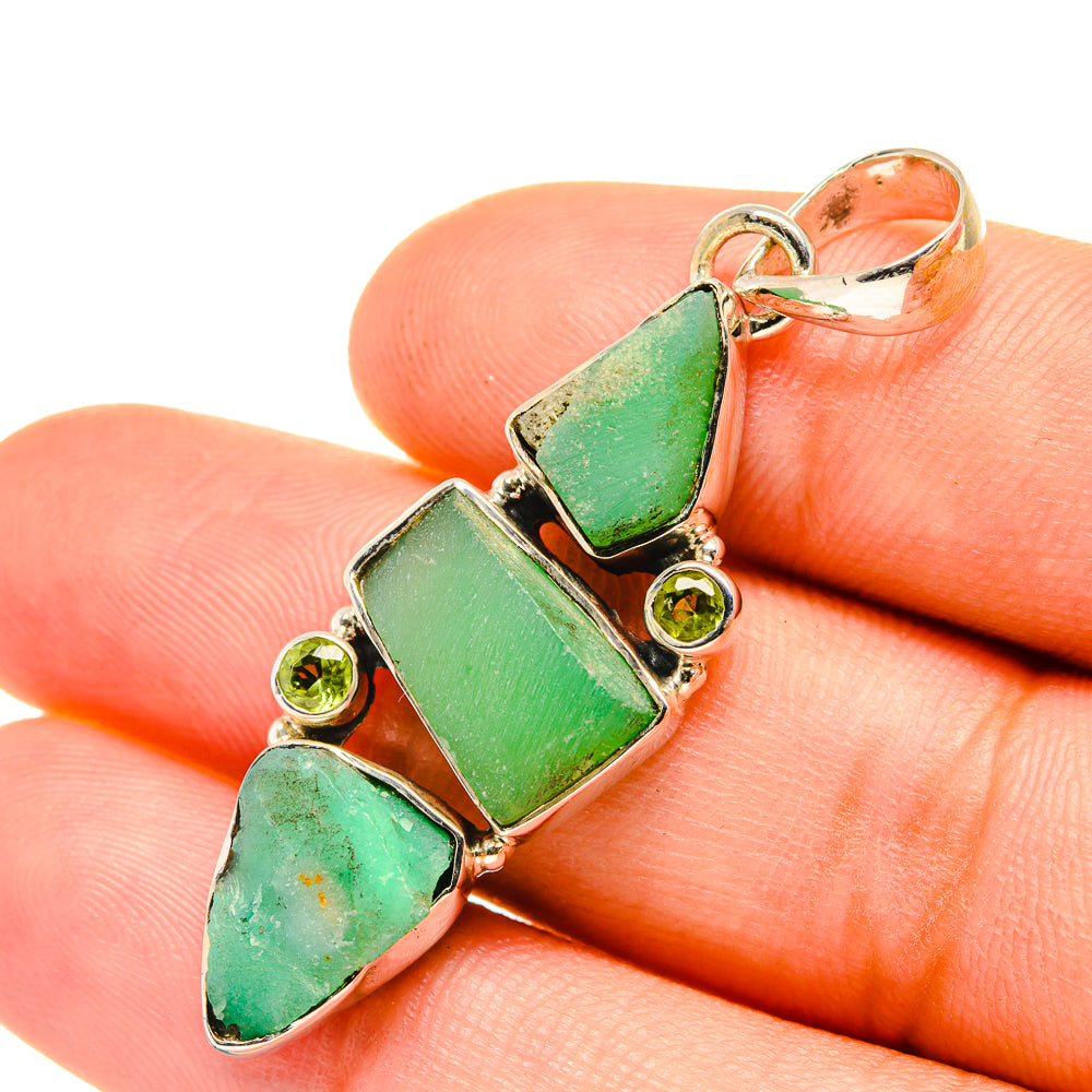 Chrysoprase Pendants handcrafted by Anasilvercos - PD7442