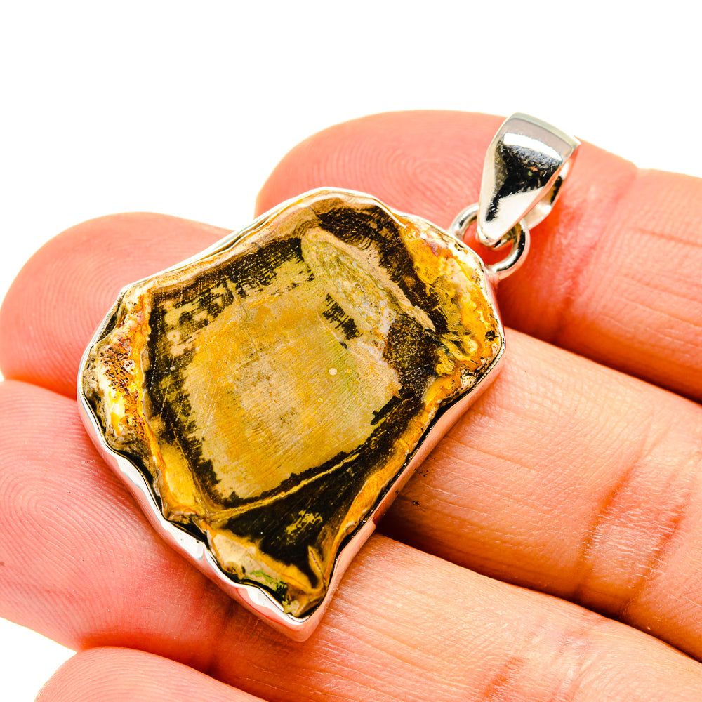 Petrified Wood Pendants handcrafted by Anasilvercos - PD744202