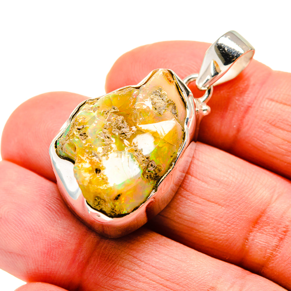 Ethiopian Opal Pendants handcrafted by Anasilvercos - PD744246