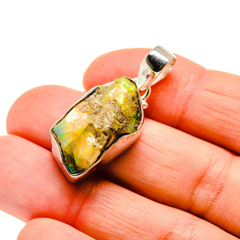 Ethiopian Opal Pendants handcrafted by Anasilvercos - PD744289