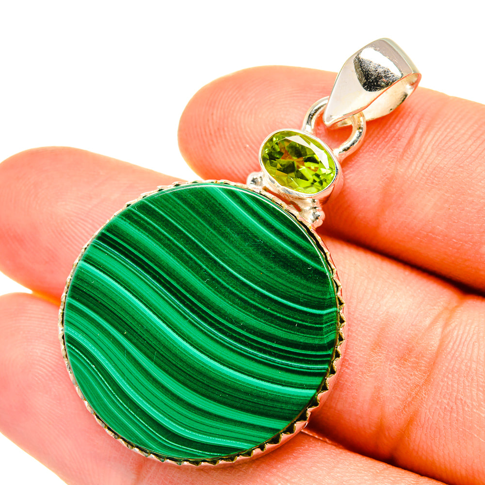 Malachite Pendants handcrafted by Anasilvercos - PD7443