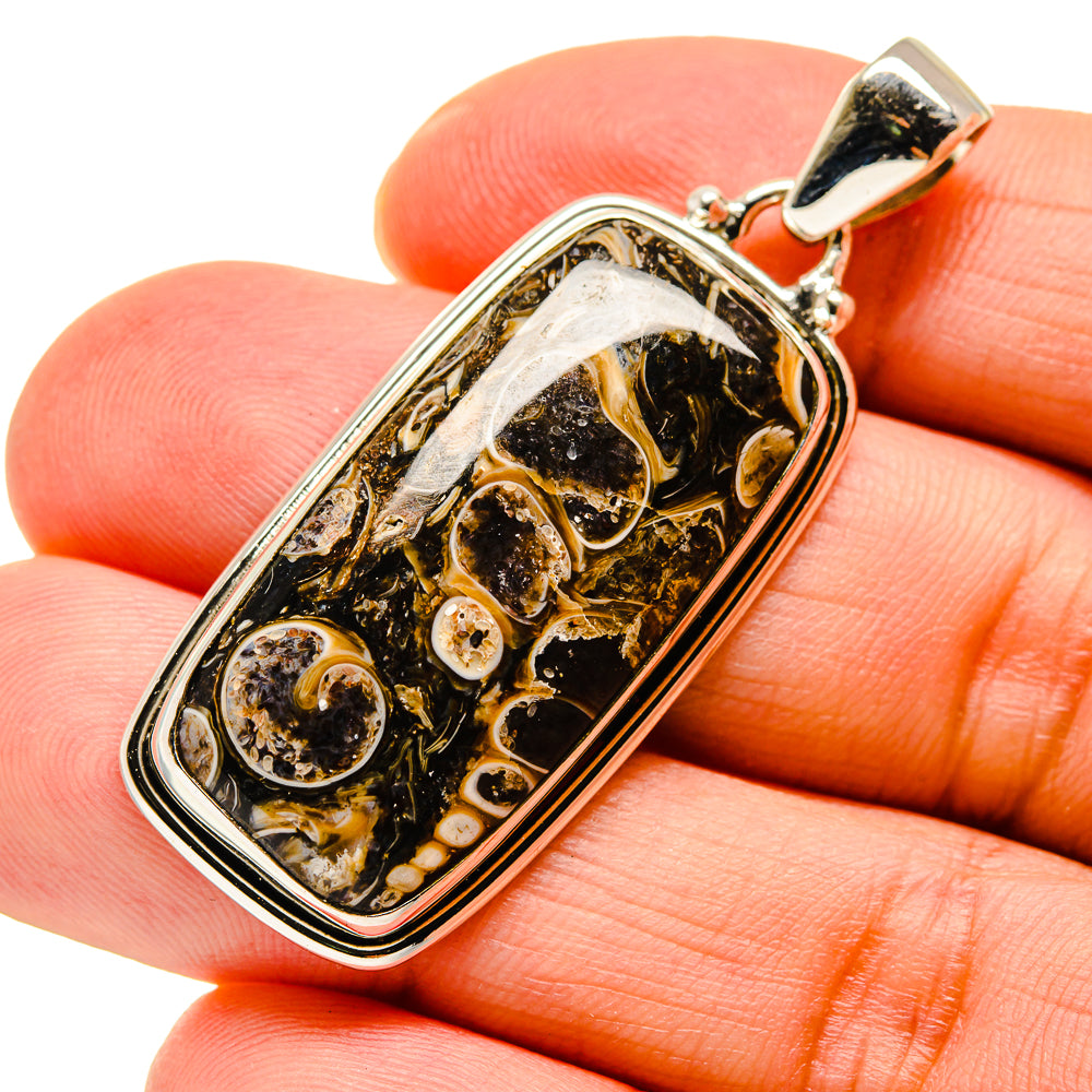 Turritella Agate Pendants handcrafted by Anasilvercos - PD744400