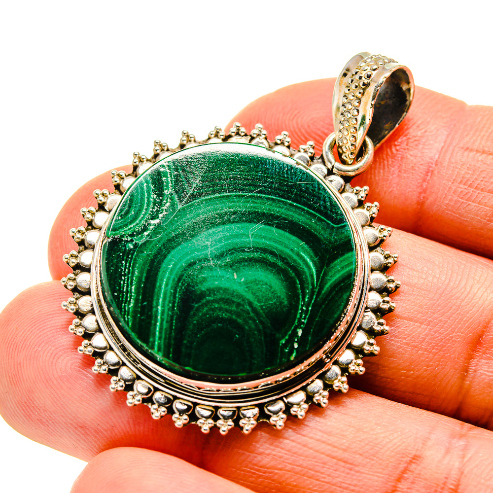 Malachite Pendants handcrafted by Anasilvercos - PD744427