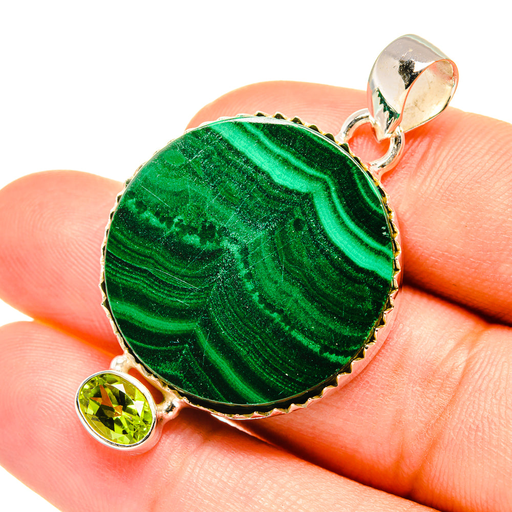 Malachite Pendants handcrafted by Anasilvercos - PD7445