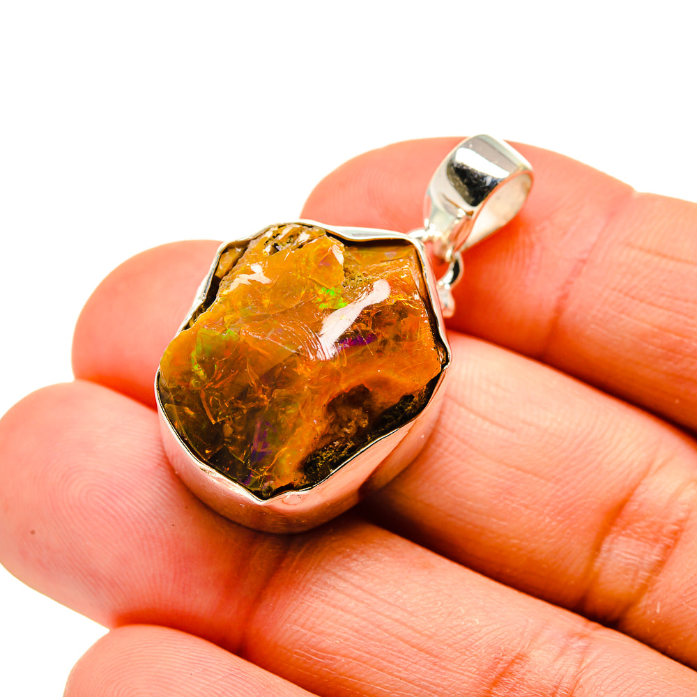 Ethiopian Opal Pendants handcrafted by Anasilvercos - PD744591