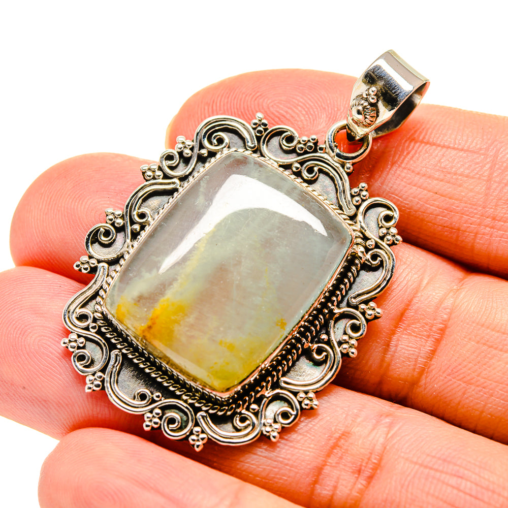 Green Fluorite Pendants handcrafted by Anasilvercos - PD744619