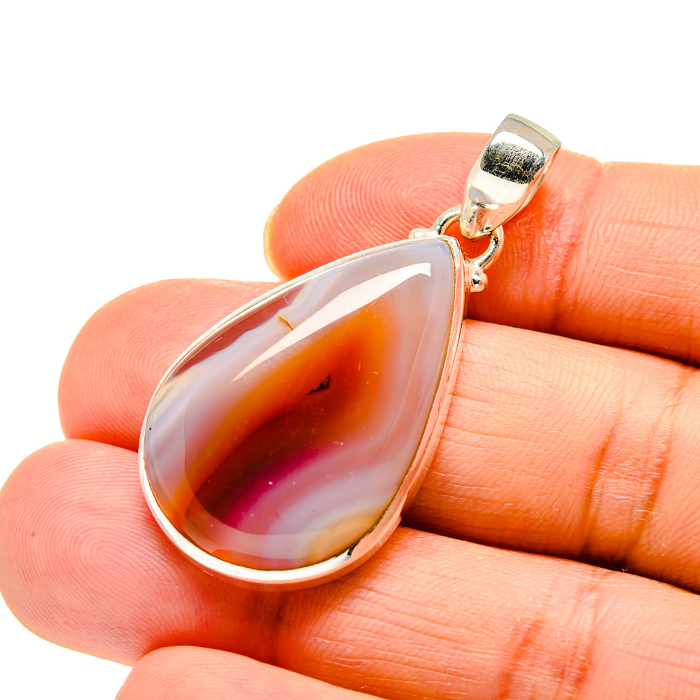 Botswana Agate Pendants handcrafted by Anasilvercos - PD744672
