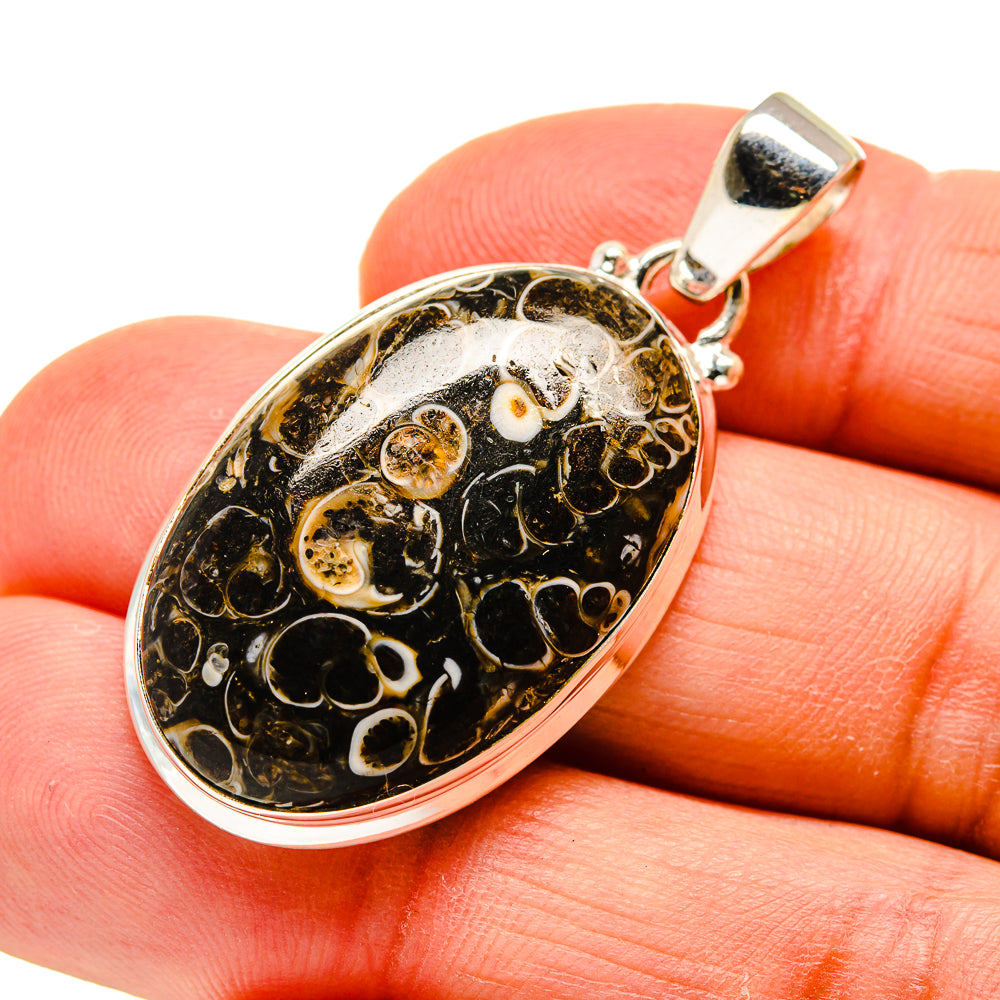 Turritella Agate Pendants handcrafted by Anasilvercos - PD744793