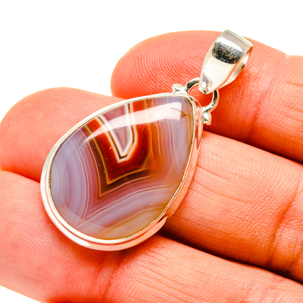 Botswana Agate Pendants handcrafted by Anasilvercos - PD744824