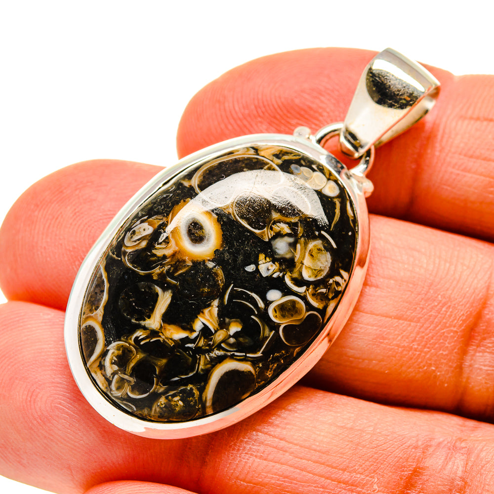 Turritella Agate Pendants handcrafted by Anasilvercos - PD744858
