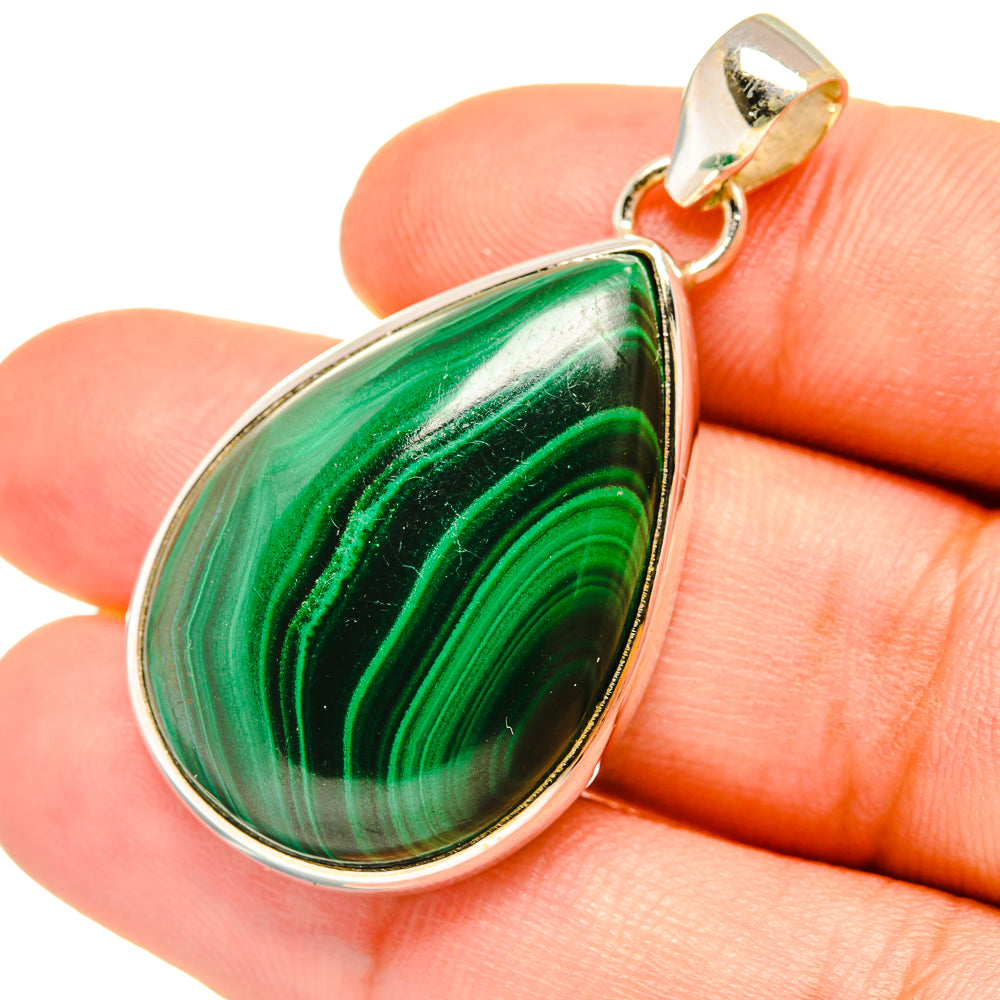Malachite Pendants handcrafted by Anasilvercos - PD7449