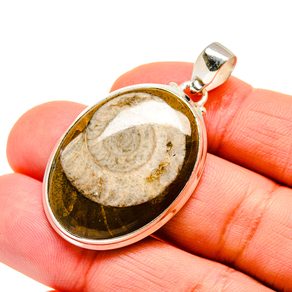 Orthoceras Fossil Pendants handcrafted by Anasilvercos - PD744916