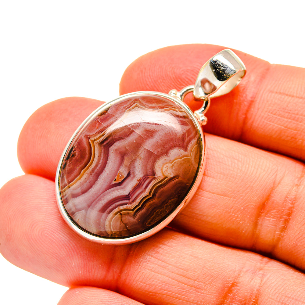 Crazy Lace Agate Pendants handcrafted by Anasilvercos - PD744942