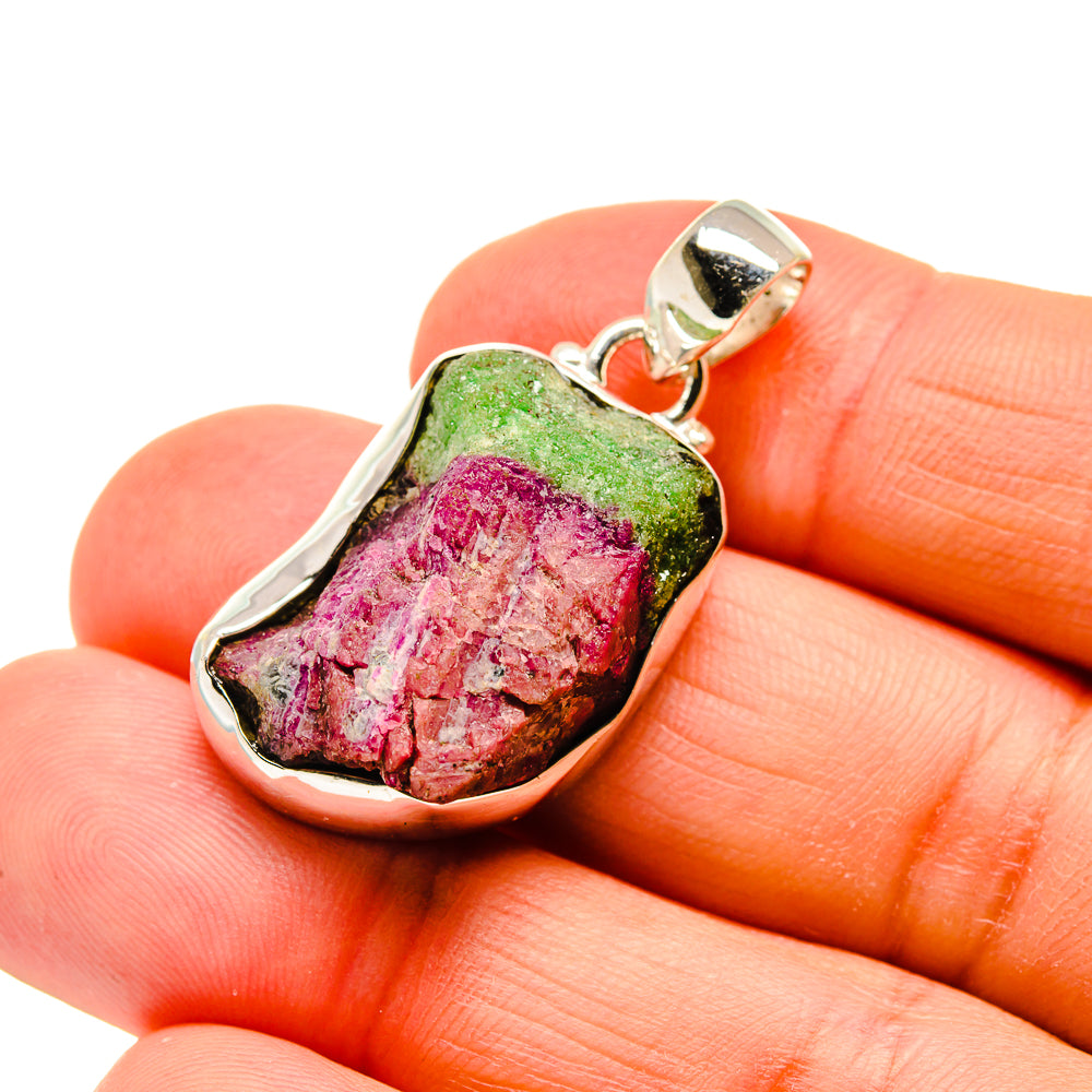 Ruby Zoisite Pendants handcrafted by Anasilvercos - PD744972