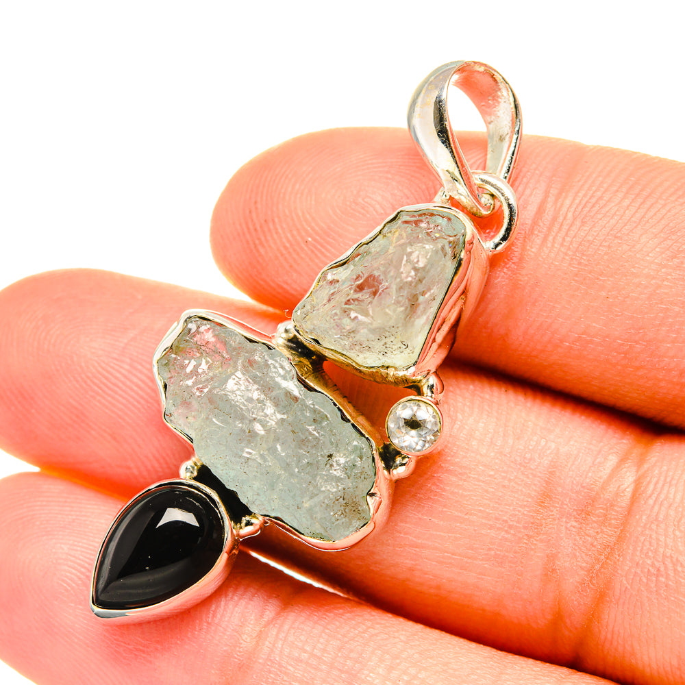 Aquamarine Pendants handcrafted by Anasilvercos - PD7451