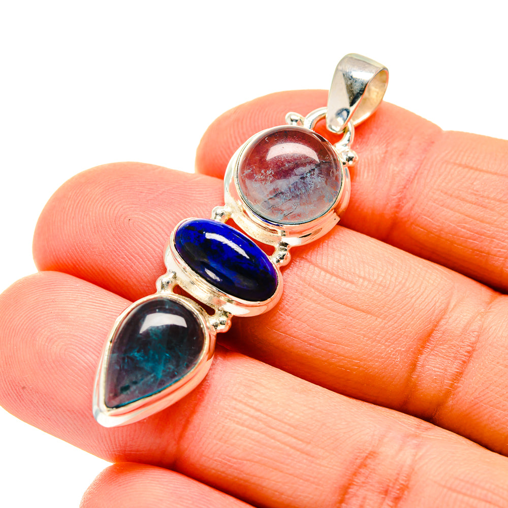 Blue Fluorite Pendants handcrafted by Anasilvercos - PD745137