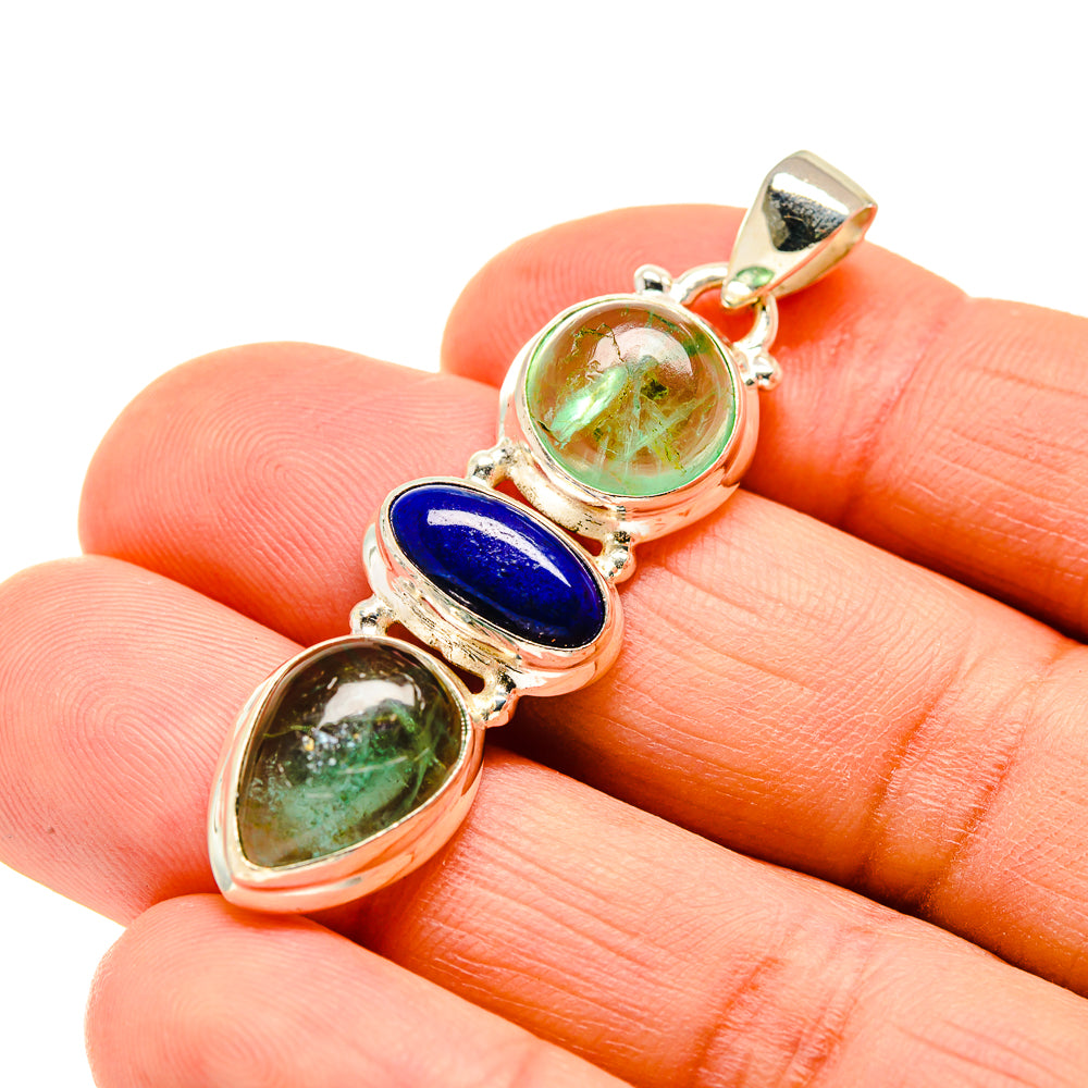 Green Fluorite Pendants handcrafted by Anasilvercos - PD745208