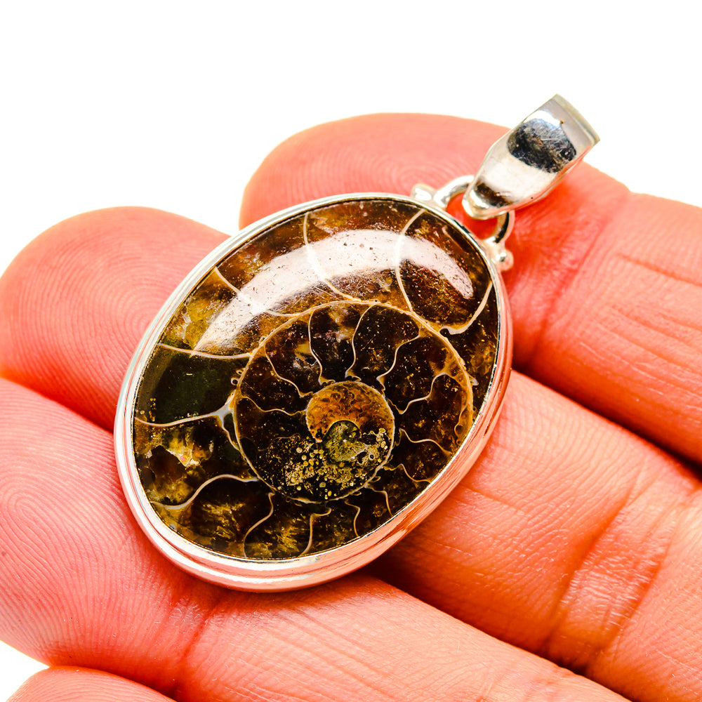 Ammonite Fossil Pendants handcrafted by Anasilvercos - PD745220