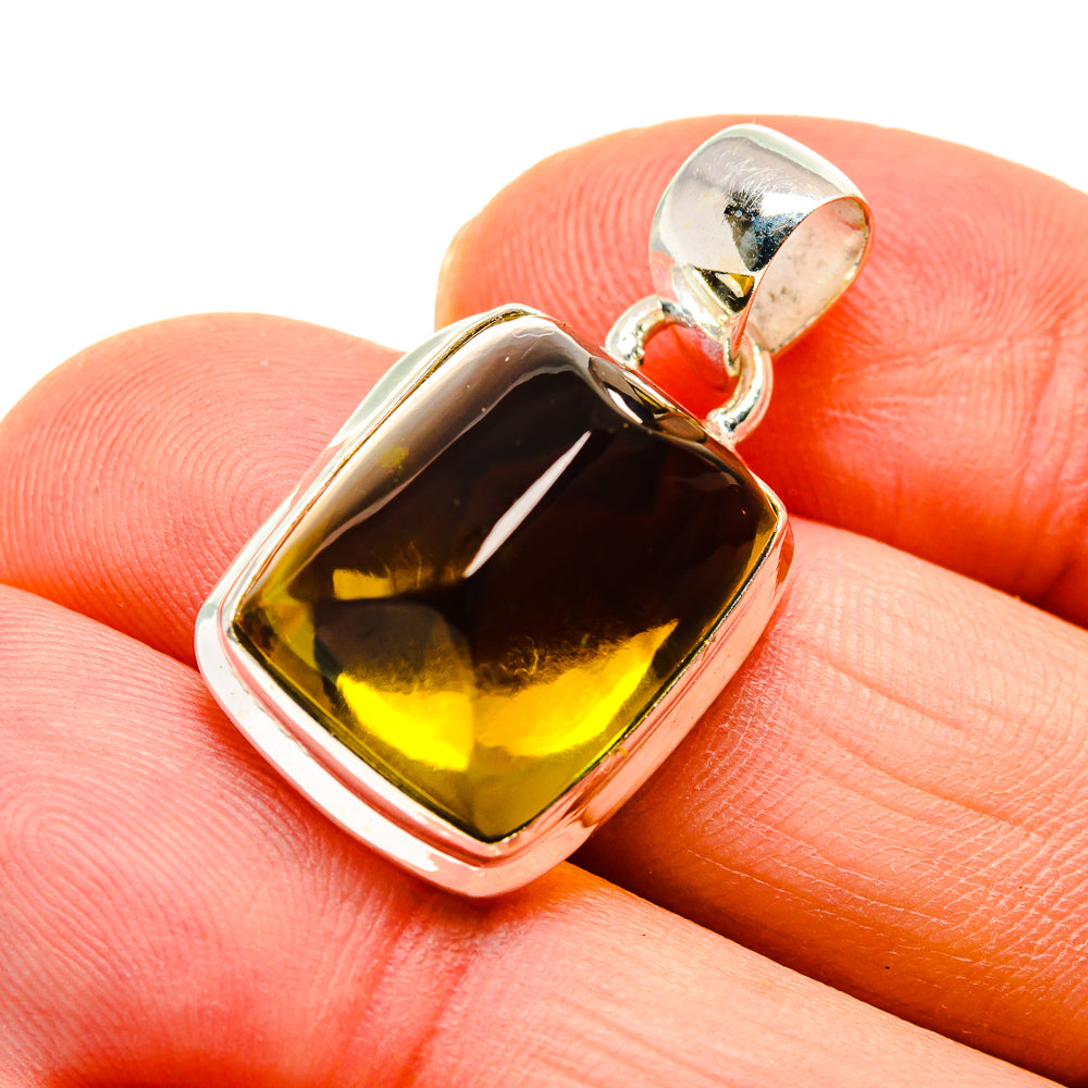 Olive Quartz Pendants handcrafted by Anasilvercos - PD745255