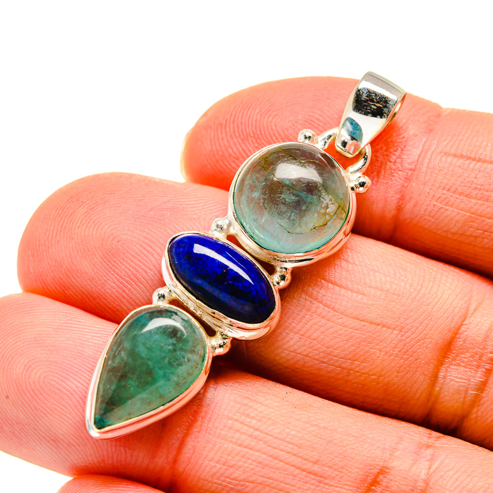 Green Fluorite Pendants handcrafted by Anasilvercos - PD745444