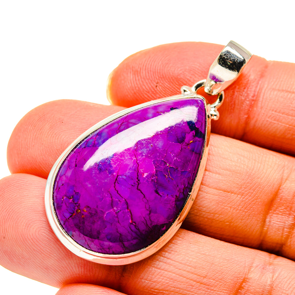 Purple Copper Composite Turquoise Pendants handcrafted by Anasilvercos - PD745454