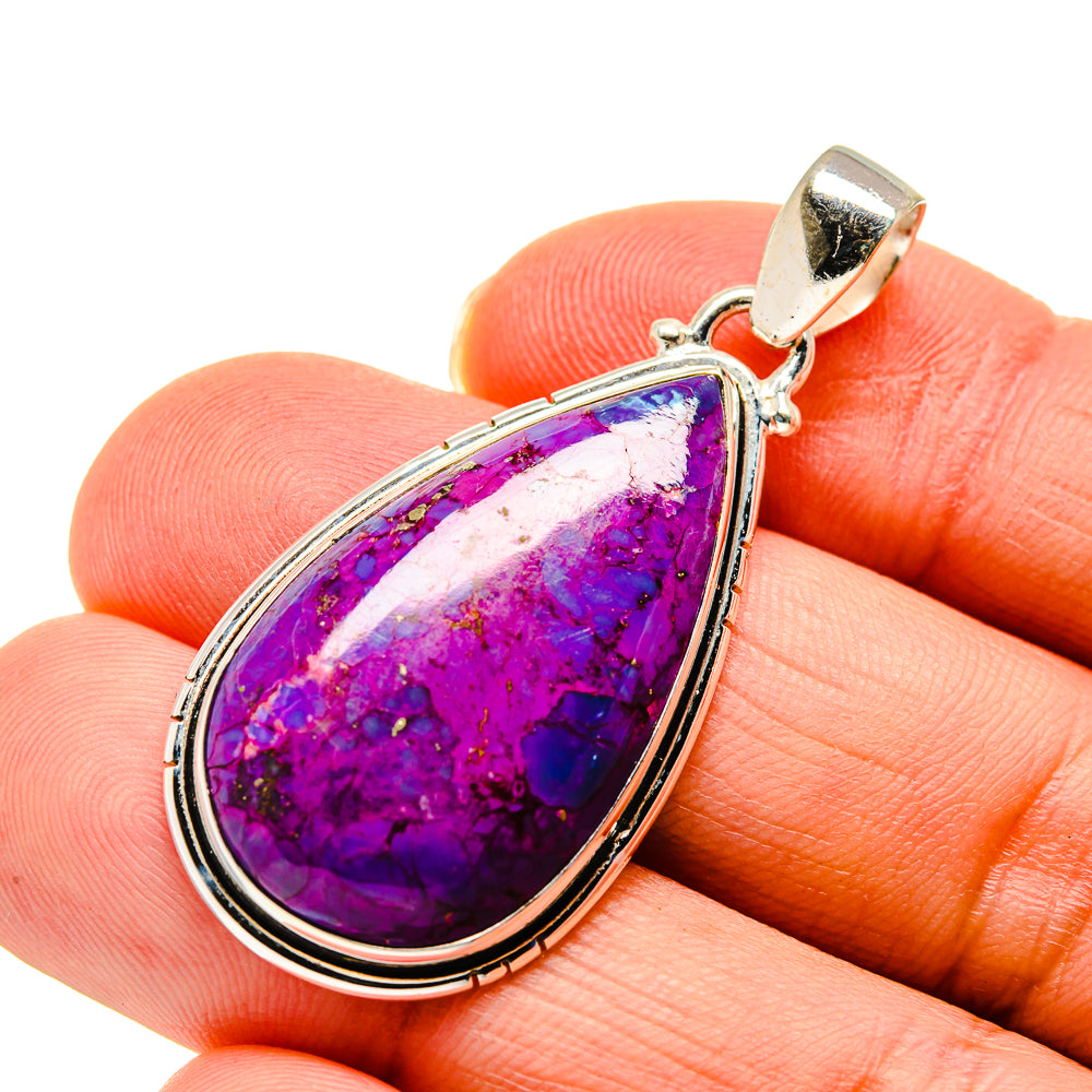 Purple Copper Composite Turquoise Pendants handcrafted by Anasilvercos - PD745465