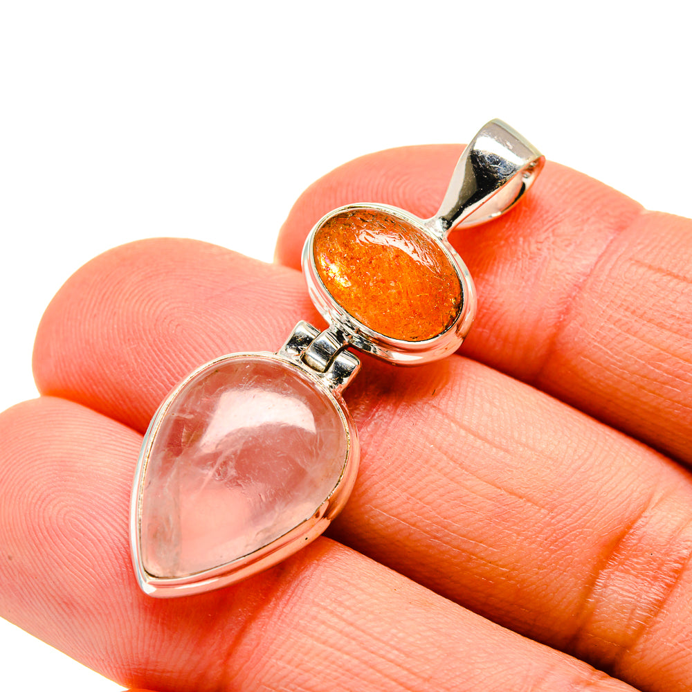 Rose Quartz Pendants handcrafted by Anasilvercos - PD745472