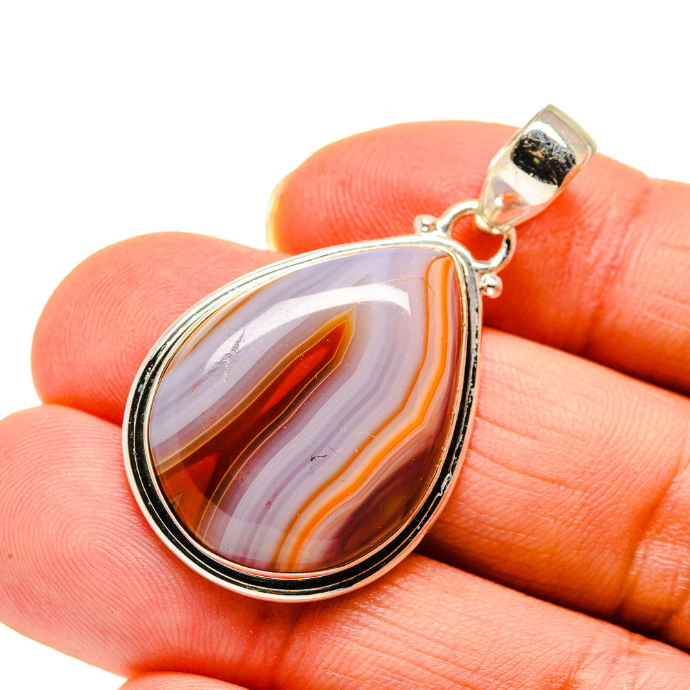 Botswana Agate Pendants handcrafted by Anasilvercos - PD745486