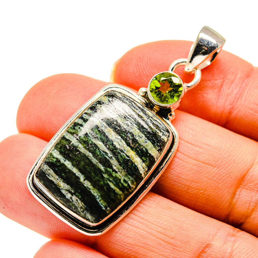 Green Vein Jasper Pendants handcrafted by Anasilvercos - PD745498