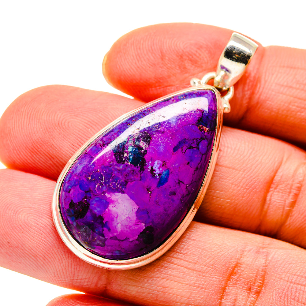Purple Copper Composite Turquoise Pendants handcrafted by Anasilvercos - PD745517