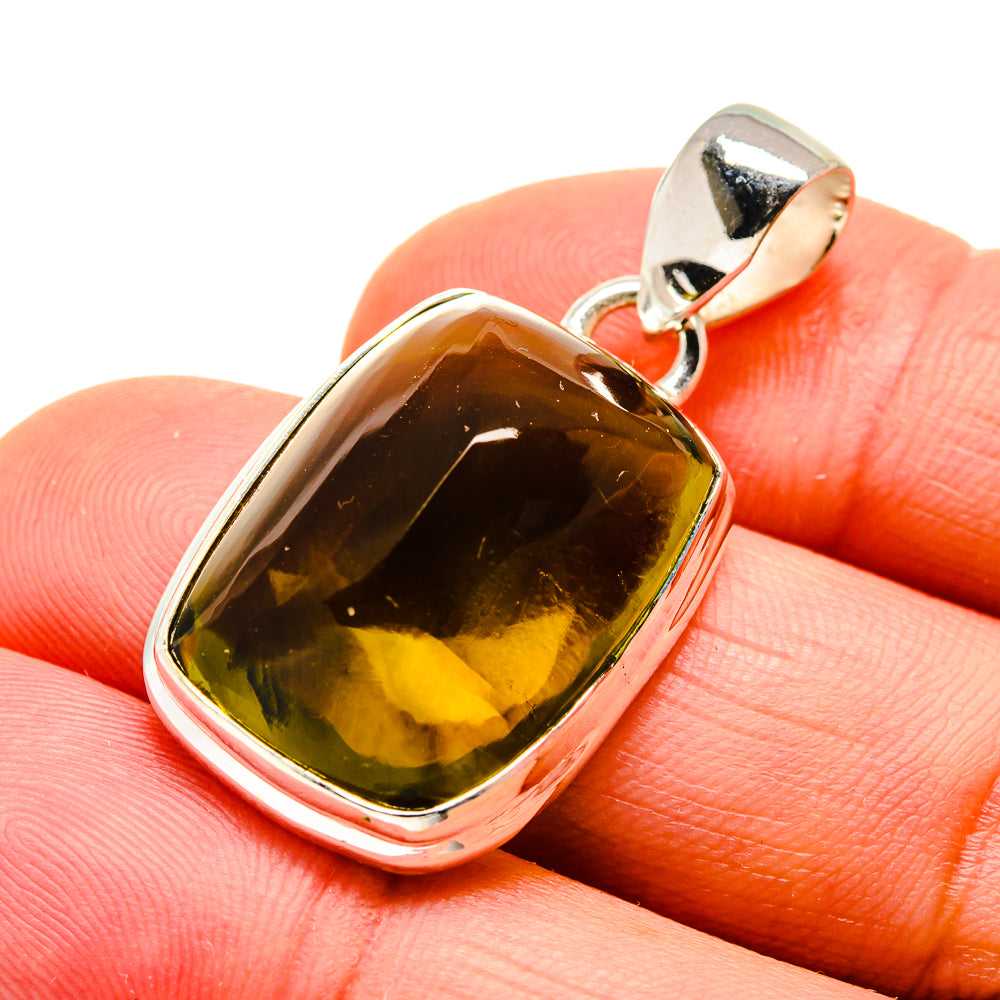 Olive Quartz Pendants handcrafted by Anasilvercos - PD745554