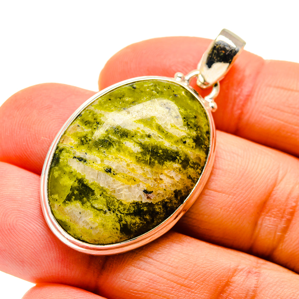 African Green Opal Pendants handcrafted by Anasilvercos - PD745585