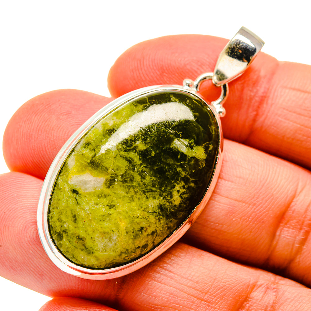 African Green Opal Pendants handcrafted by Anasilvercos - PD745624
