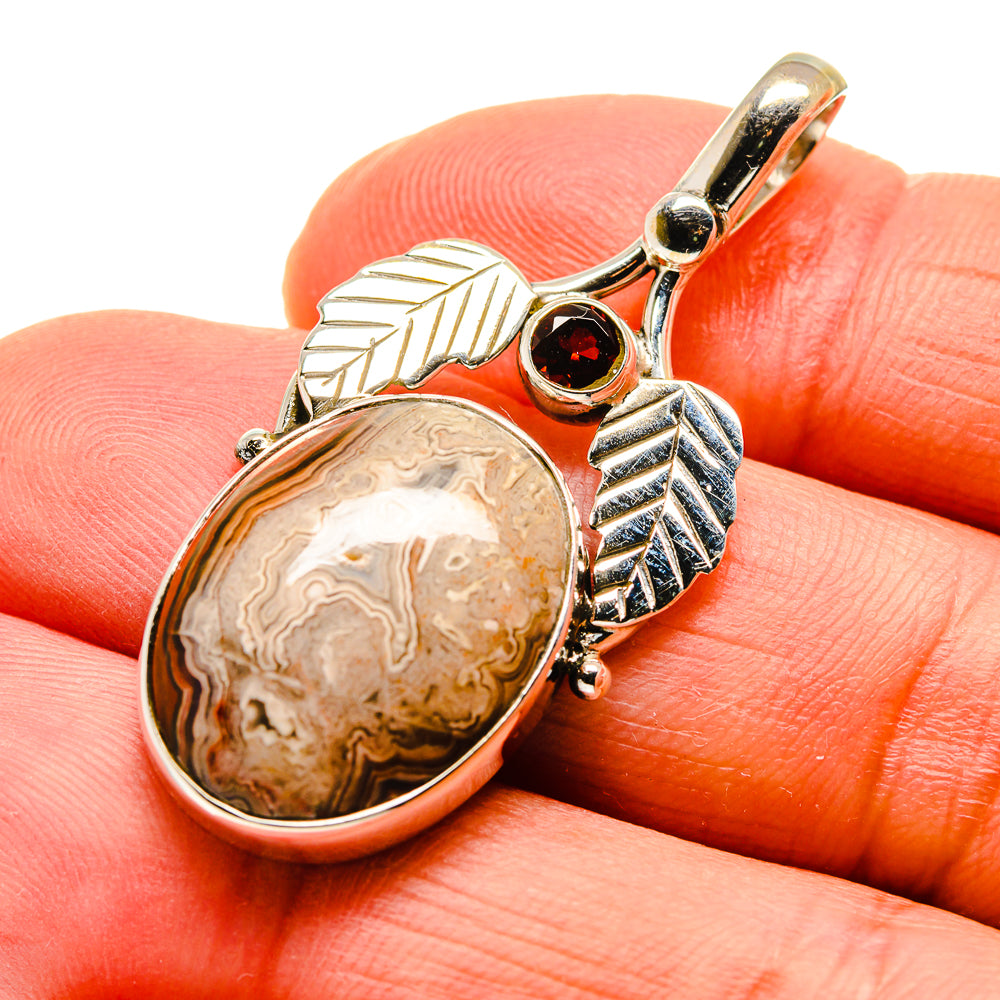 Laguna Lace Agate Pendants handcrafted by Anasilvercos - PD745628