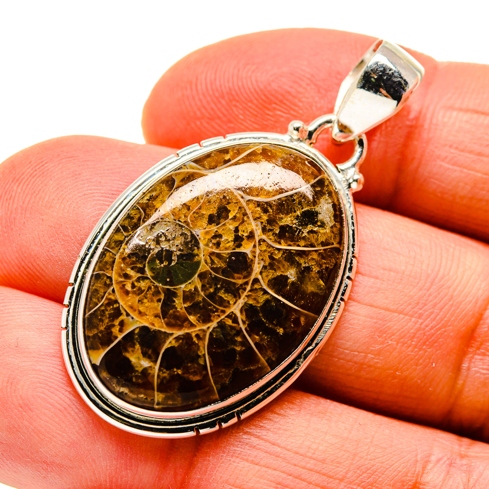 Ammonite Fossil Pendants handcrafted by Anasilvercos - PD745656
