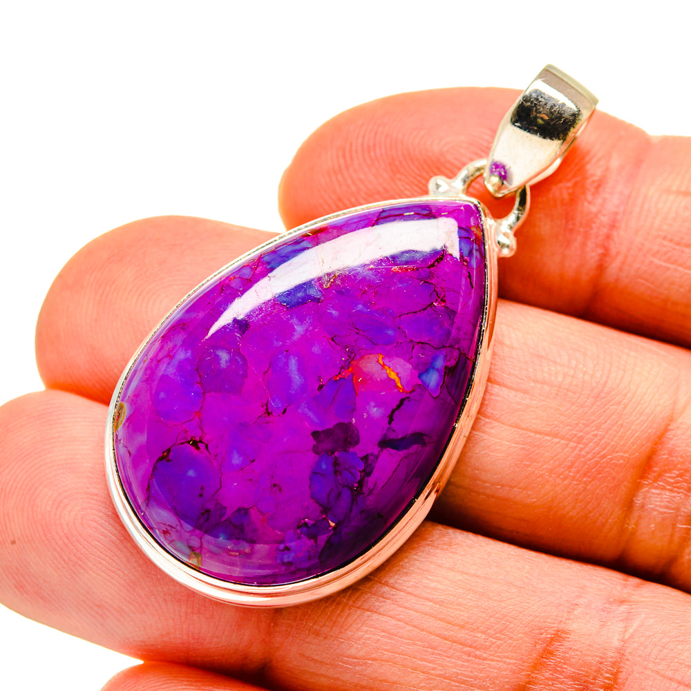 Purple Copper Composite Turquoise Pendants handcrafted by Anasilvercos - PD745668