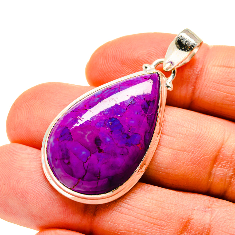 Purple Copper Composite Turquoise Pendants handcrafted by Anasilvercos - PD745670
