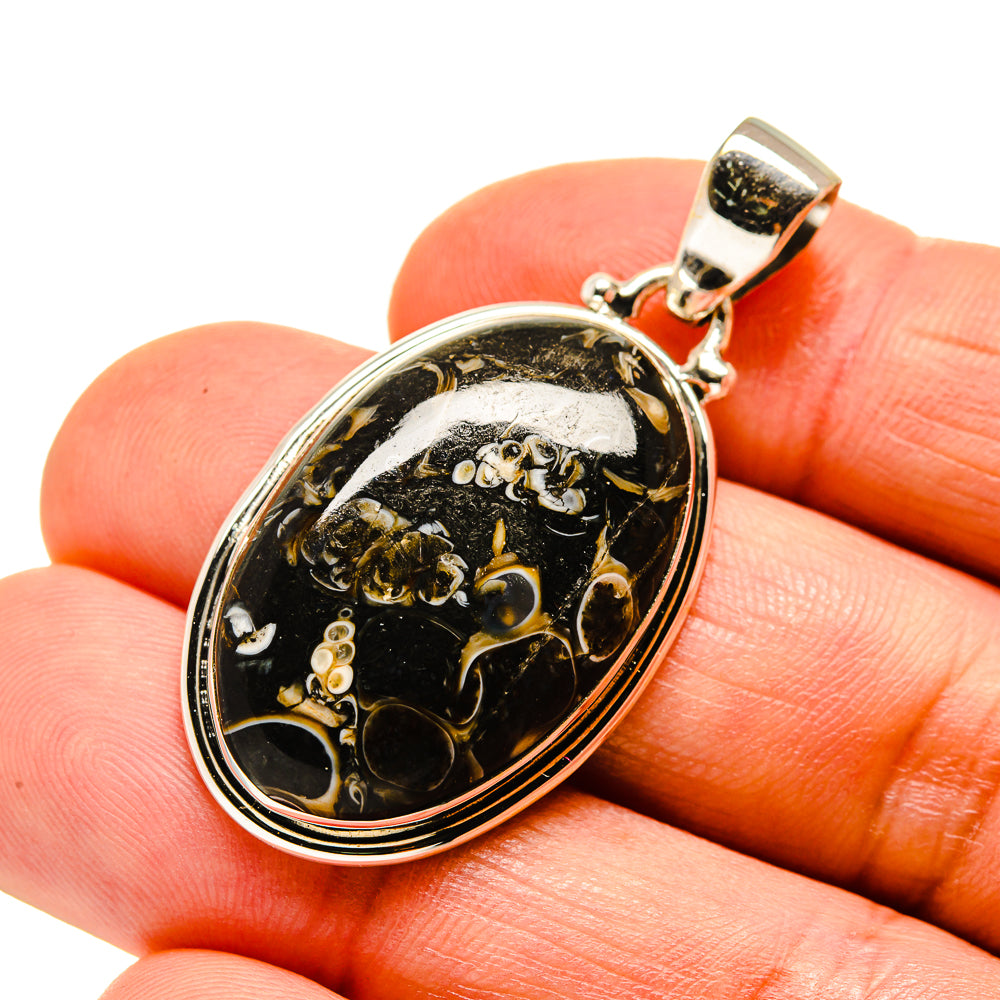 Turritella Agate Pendants handcrafted by Anasilvercos - PD745714