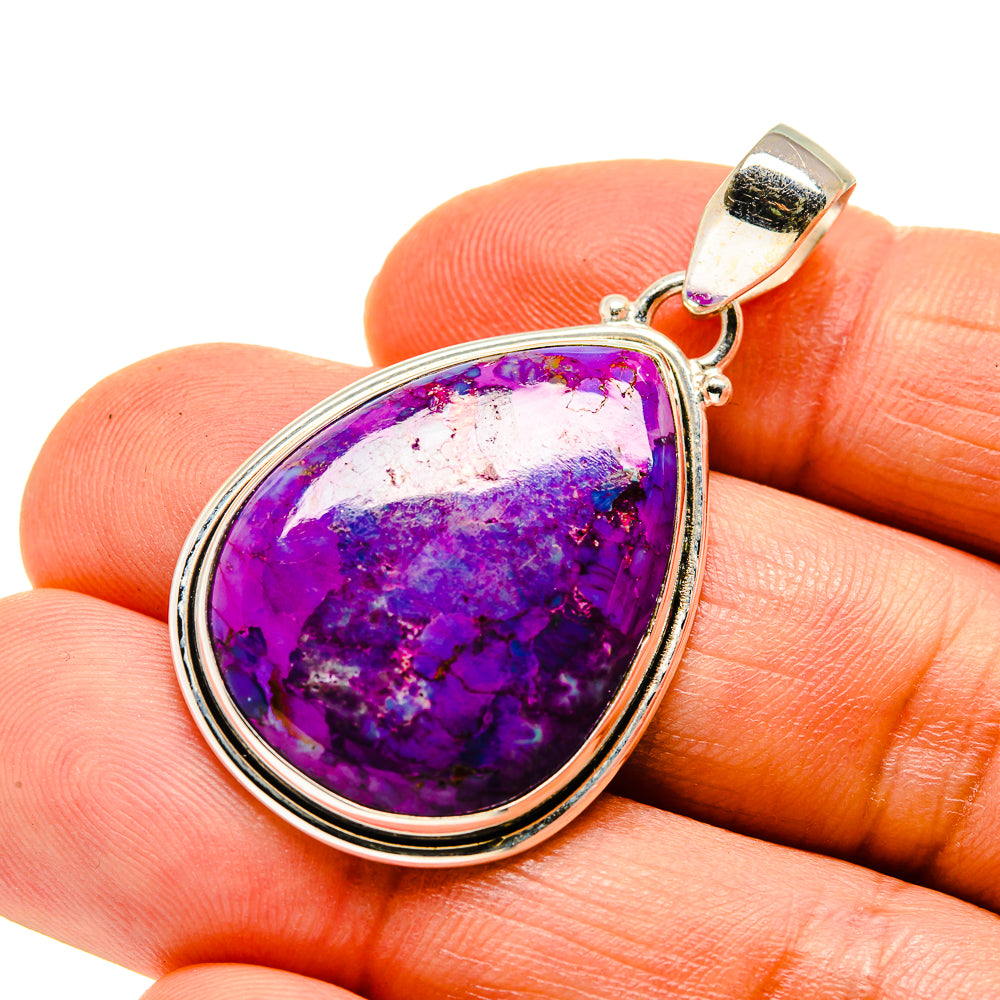 Purple Copper Composite Turquoise Pendants handcrafted by Anasilvercos - PD745726