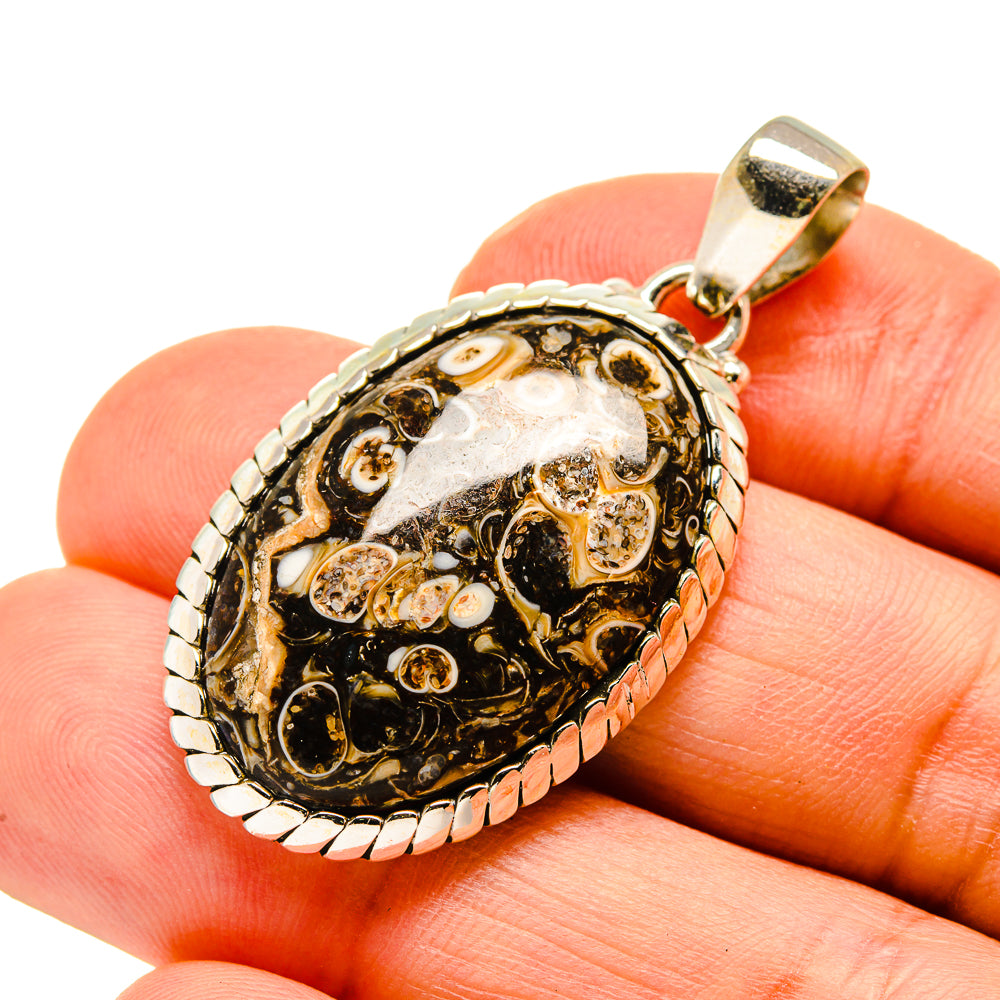 Turritella Agate Pendants handcrafted by Anasilvercos - PD745876