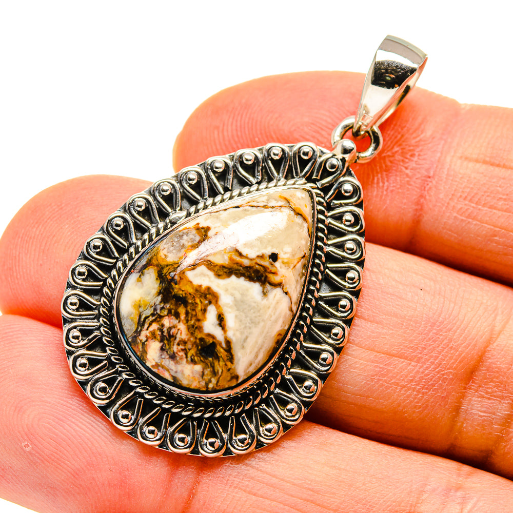 Peanut Wood Jasper Pendants handcrafted by Anasilvercos - PD745983