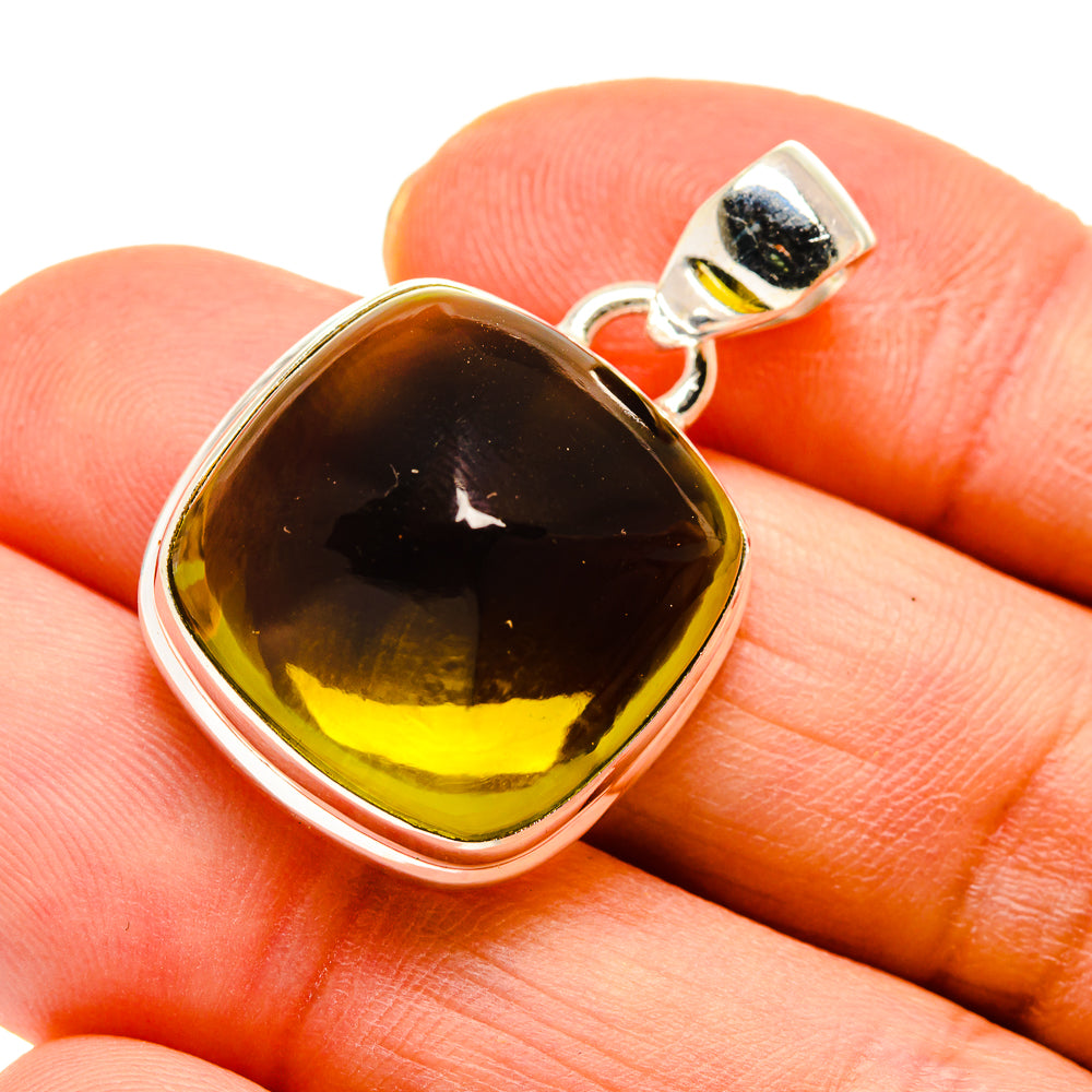 Olive Quartz Pendants handcrafted by Anasilvercos - PD746006