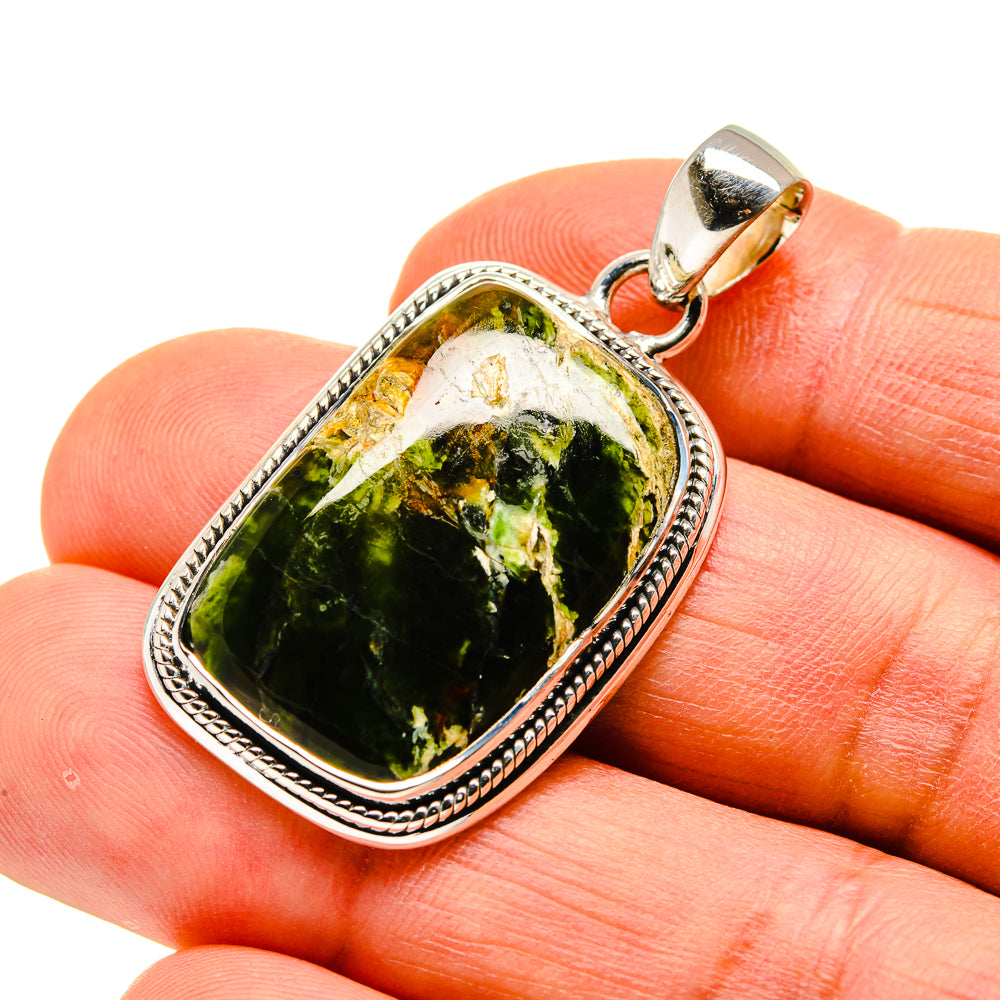 Australian Green Opal Pendants handcrafted by Anasilvercos - PD746089