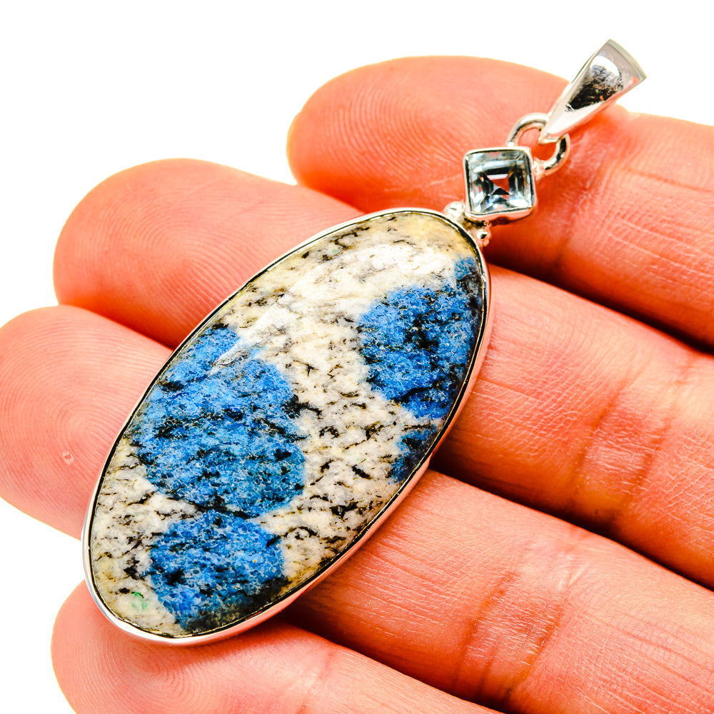 K2 Blue Azurite Pendants handcrafted by Anasilvercos - PD746107