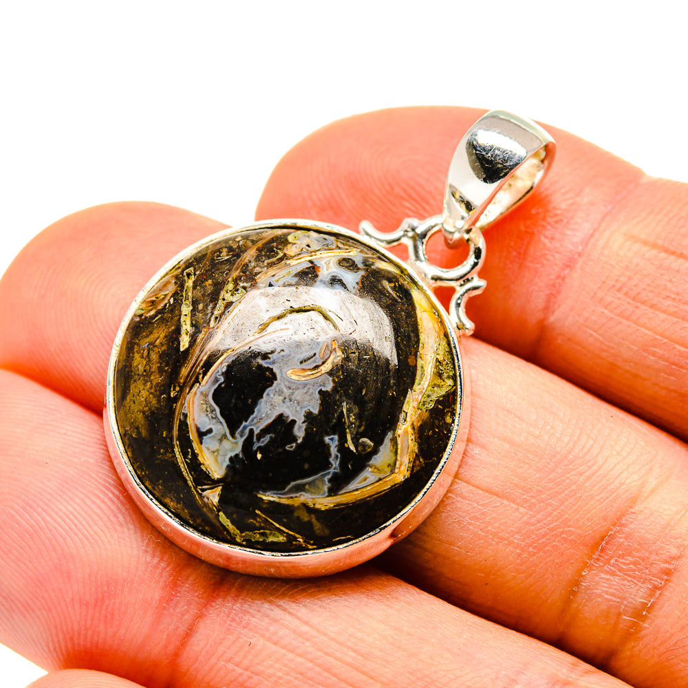 Marston Marble Fossil Pendants handcrafted by Anasilvercos - PD746136