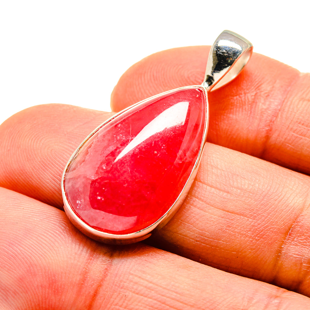 Pink Agate Pendants handcrafted by Anasilvercos - PD746145