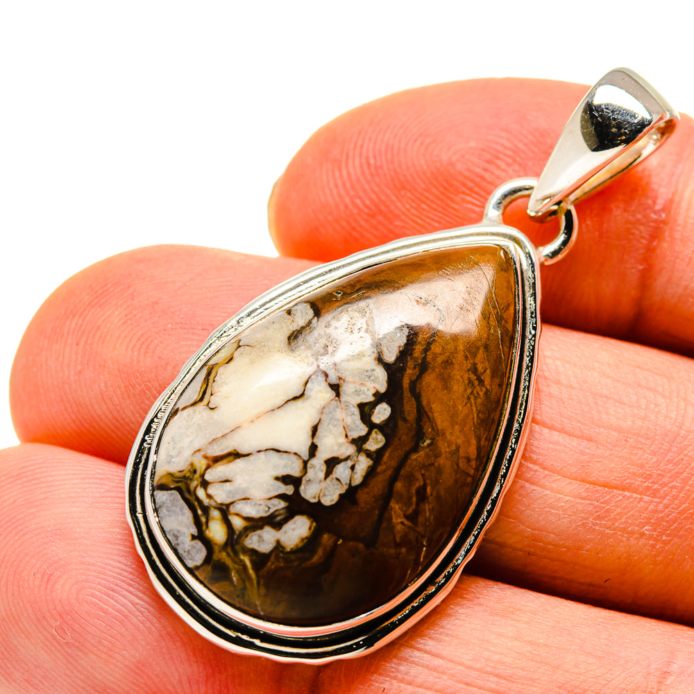 Peanut Wood Jasper Pendants handcrafted by Anasilvercos - PD746167