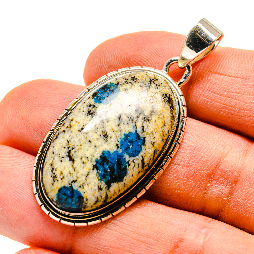 K2 Blue Azurite Pendants handcrafted by Anasilvercos - PD746416